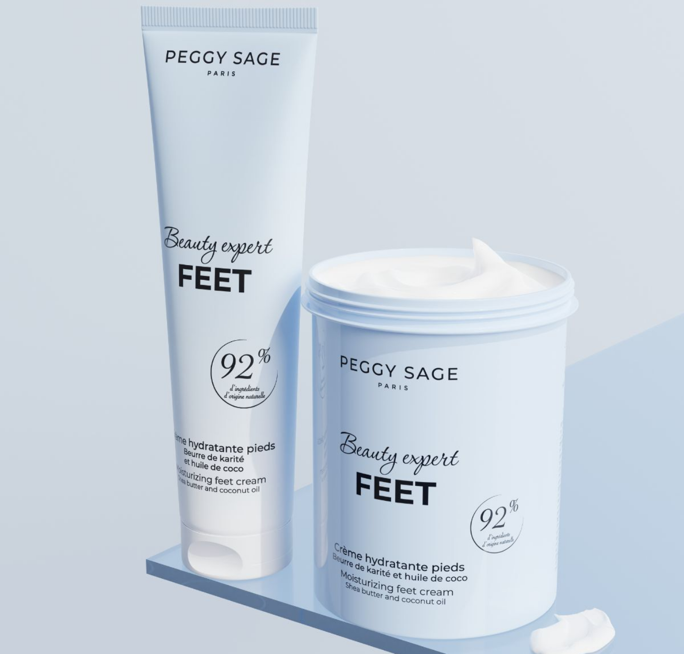 Hydraterende crème voeten Shea butter en kokosolie
